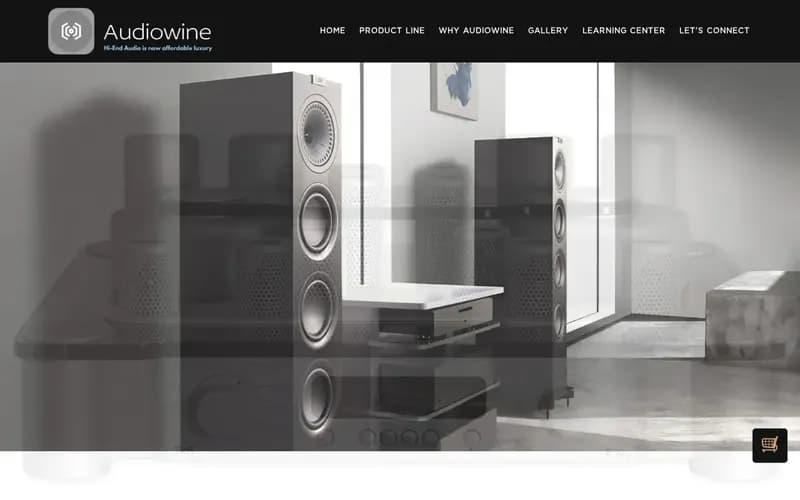 AudioWine website homepage