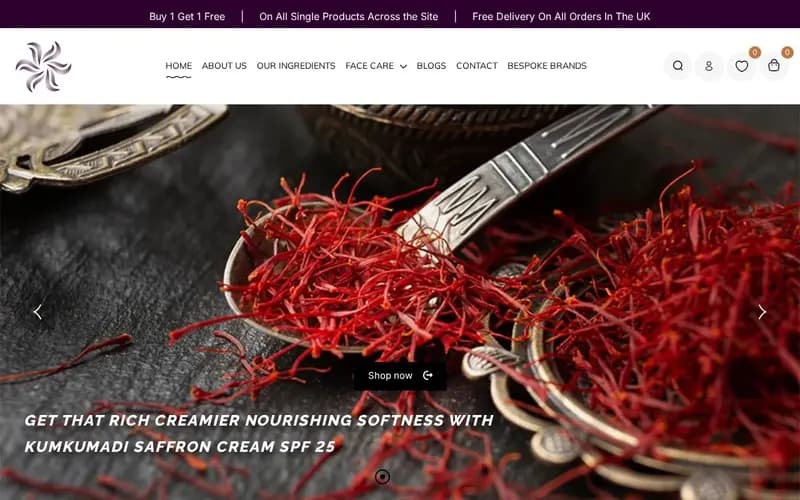 Shvanthi website homepage