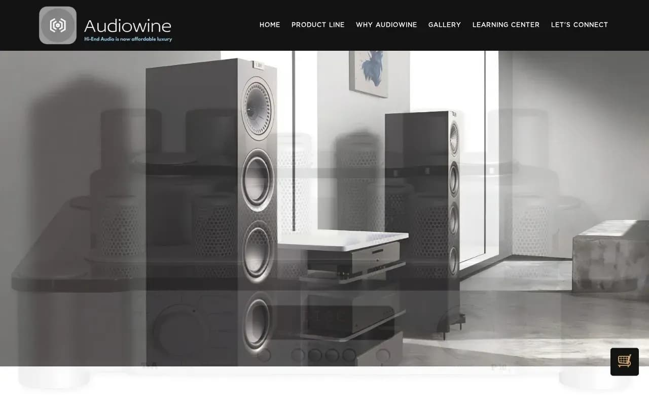 AudioWine website homepage
