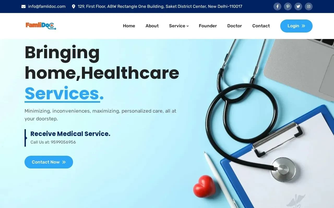 FamliDoc website homepage